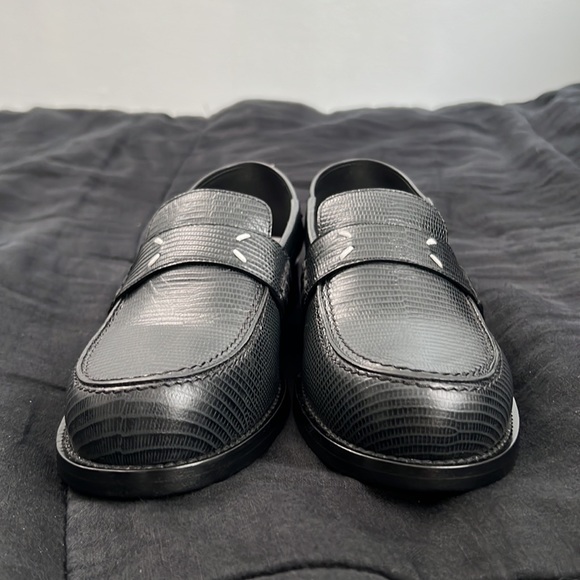 Black Leather Maison Margiela Loafers - Picture 4 of 10